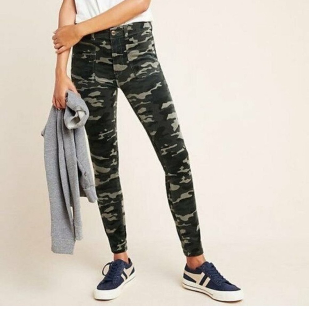 High-Rise Skinny Corduroy Jeans Pilcro and the Letterpress Camouflage